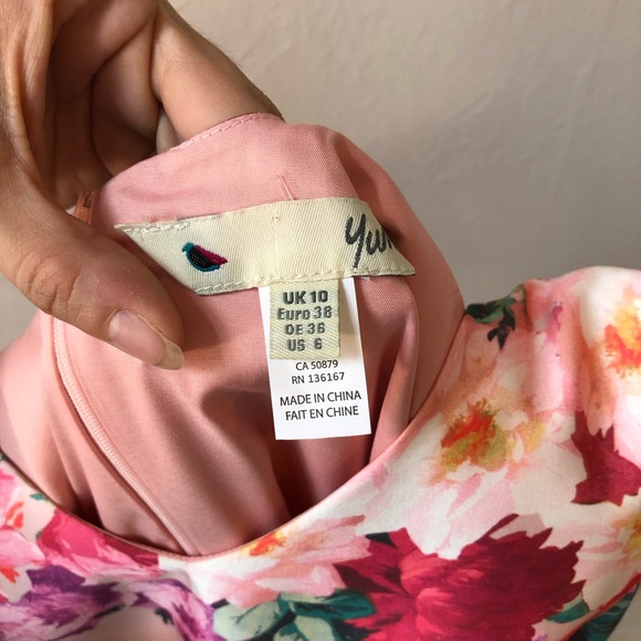 Yumi Kim Pink fit and flare bell sundress sz UK 10 - Picture 13 of 16